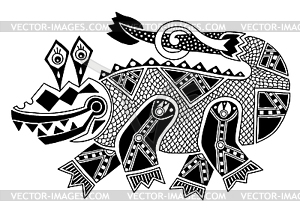 Black and white authentic original decorative - vector clipart