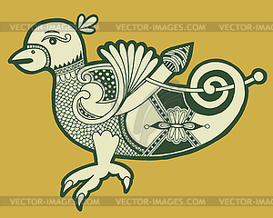 Authentic decorative celtic bird - vector image