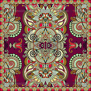 Silk neck scarf or kerchief square pattern design i - vector clipart