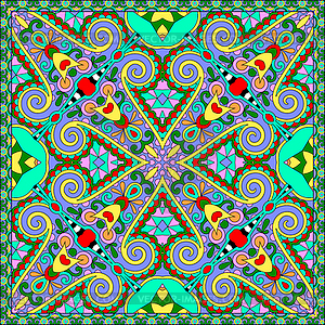 Silk neck scarf or kerchief square pattern design i - vector clipart
