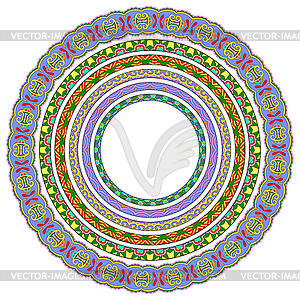 Set of round geometrical frames, circle border - vector EPS clipart