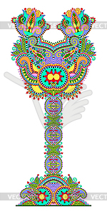 Abstract ornamental floral tree - vector image
