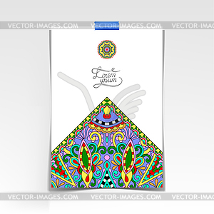 Decorative sheet of paper with oriental floral - vector clipart