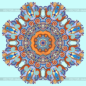 Round ornamental geometric doily pattern - vector clipart / vector image
