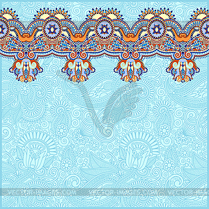 Ornamental background with flower ribbon - stock vector clipart