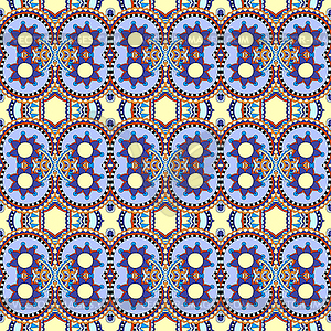 Authentic seamless geometry vintage pattern - vector clipart