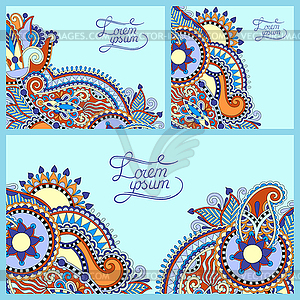Set of floral decorative background - vector image