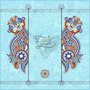 Unusual floral ornamental templat - royalty-free vector image