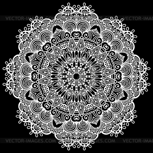 Mandala, circle decorative spiritual indian symbol - vector clip art