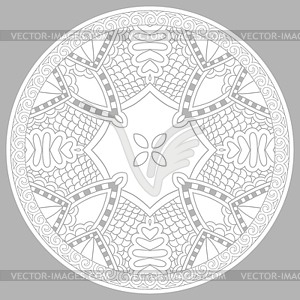 Coloring book page for adults - zendala - vector clip art