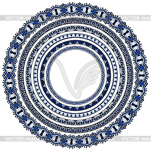 Set of round geometrical frames, circle border - vector image