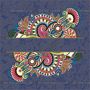 Oriental decorative template for greeting card or - vector clipart