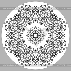 Coloring book page for adults - zendala - vector image