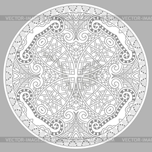 Coloring book page for adults - zendala - vector image