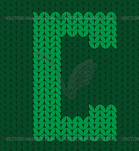 Knitted letter - vector clip art