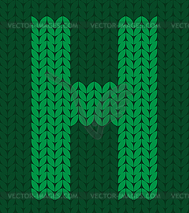 Knitted letter - vector image