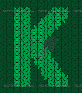 Knitted letter - vector clipart