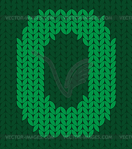 Knitted letter - vector image