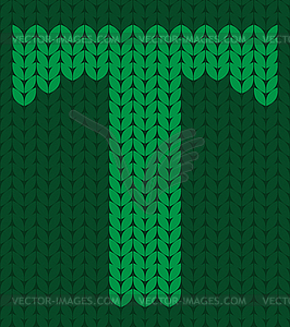 Knitted letter - vector clipart