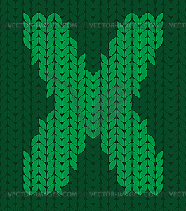 Knitted letter - vector image