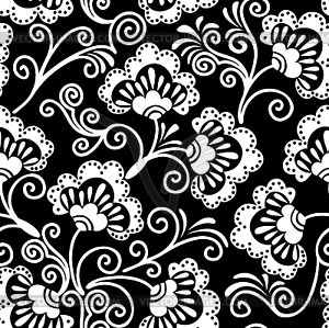 Black and white seamless background - vector clipart