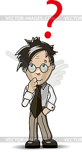 Pensive man - vector clipart