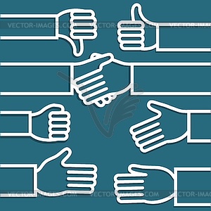 Abstract Hands - vector clipart