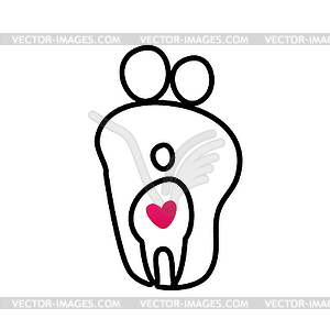 Family icon - vector image