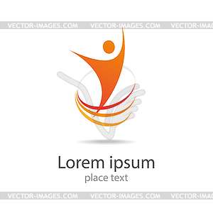 Logo people element - vector image