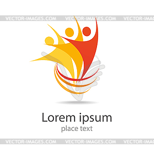 Logo people element - vector EPS clipart