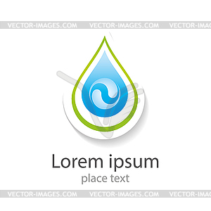 Logo water clear element - vector clipart