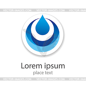 Logo water clear element - vector image