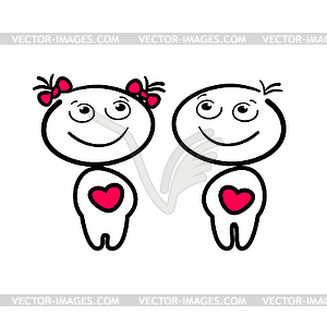 LoveGirlAndBoy - рисунок в векторном формате