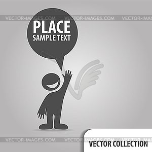 Speech-buuble-man - vector image