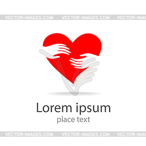 Heart-logo-template - vector image