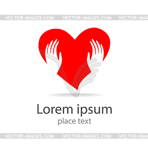 Heart-logo-template - vector image