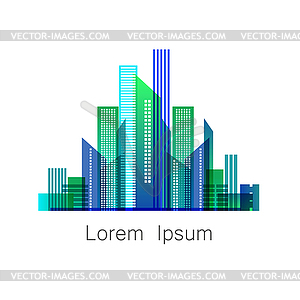 City-logo - color vector clipart