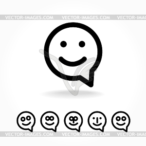 Счастливая улыбка речи пузырь - векторизованное изображение клипарта