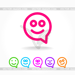Счастливая улыбка речи пузырь - векторное графическое изображение