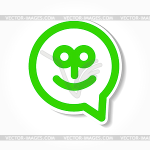 Happy smile speech bubble - vector image