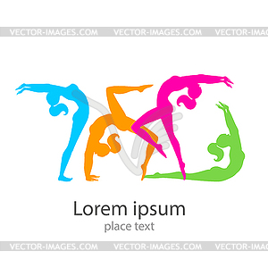 Logo woman sport - vector clipart