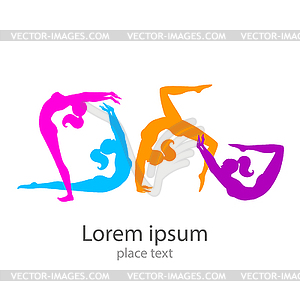 Logo woman sport - vector EPS clipart