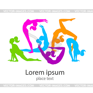 Logo woman sport - vector clipart