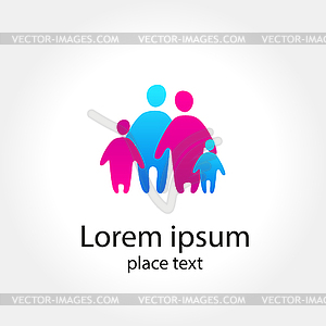 Логотип семья - векторное графическое изображение