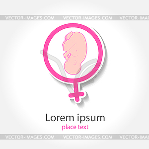 Pregnancy logo - vector image