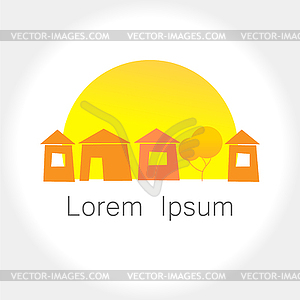 Real estate logo - vector clipart