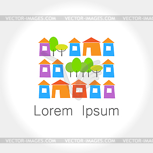 Недвижимость логотип - изображение в векторе / векторный клипарт
