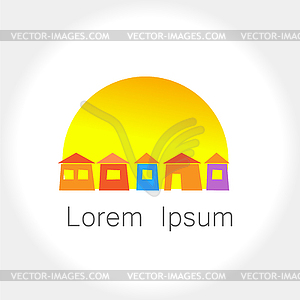 Real estate logo - stock vector clipart