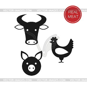 Real meat - vector clipart