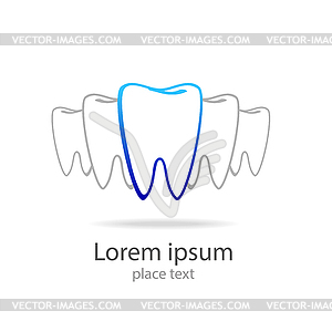 Стоматология знак. Стоматологическая клиника Логотип понятие. - векторный клипарт